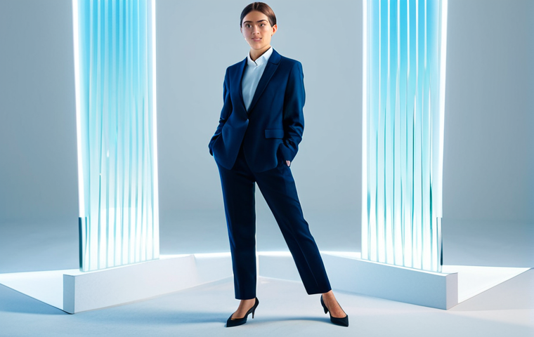 A professional individual, gender-neutral, in a modest business suit, standing confidently as a transparent, luminous barrier shatters into geometric fragments around them. A clear, brightly lit path extends forward. Their expression conveys a sense of breakthrough and epiphany. The setting is a minimalist, modern space with soft, inspiring lighting and a serene gradient background of light blues and whites. Fully clothed, appropriate attire, modest clothing, professional dress, safe for work, appropriate content, perfect anatomy, correct proportions, natural pose, well-formed hands, proper finger count, natural body proportions, professional photography, high quality, sharp focus, vibrant colors, cinematic lighting, family-friendly.
