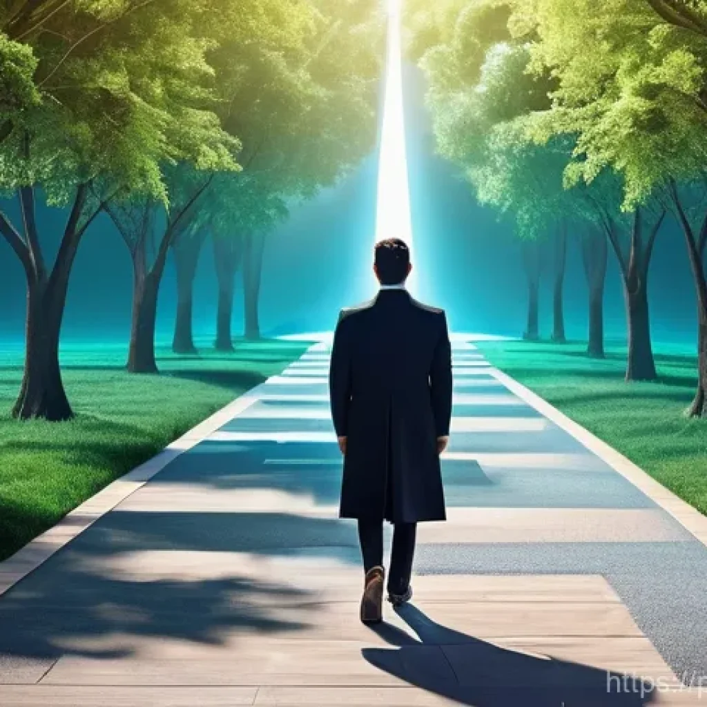 자아 한계 확장과 경제적 안정의 관계 - **Breaking Limitations and Mindset Growth:** A person (gender-neutral, fully clothed in modern, styl...