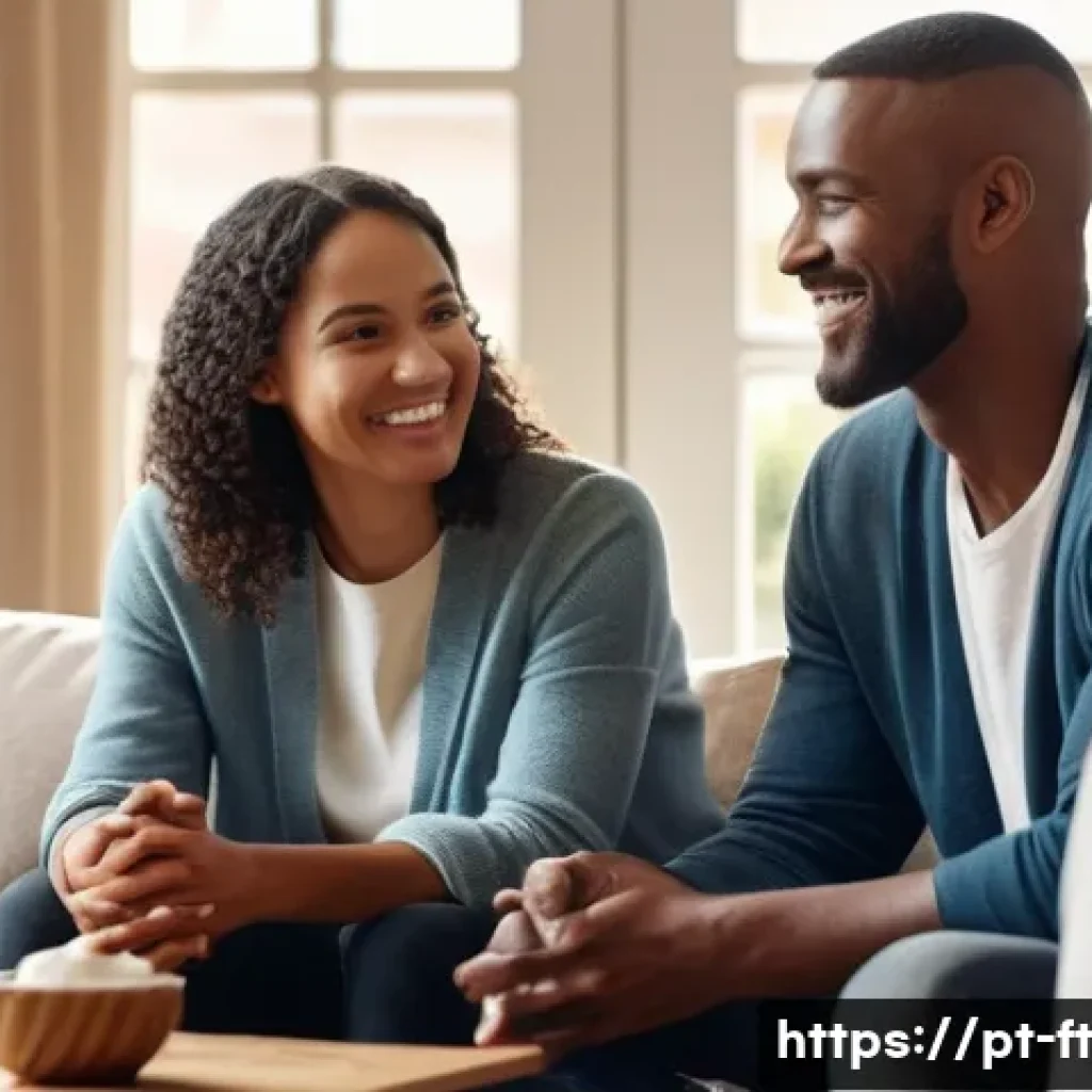 자아 한계 확장을 위한 긍정적인 대인 관계 유지하기 - A warm and inviting scene depicting a diverse group of four friends (two men, two women, aged 30s-40...