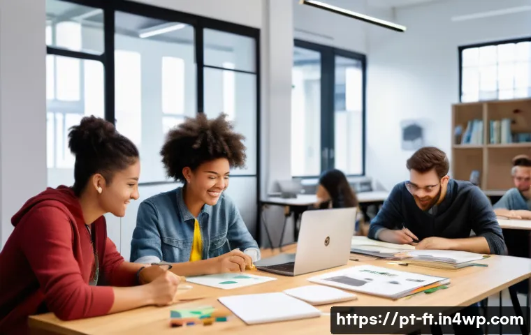 자아 한계 확장을 위한 경험 기반 학습 방법 - A dynamic workshop scene in a modern co-working space in São Paulo, Brazil, featuring diverse young ...